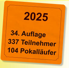 2025   34. Auflage 337 Teilnehmer 104 Pokalläufer